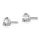White Lab-Grown Diamond 14k White Gold G-H SI Martini Stud Earrings 0.50ctw