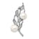 Sterling Silver Rhodium-plated 7-8mm White Button FWC Pearl Cubic
Zirconia Brooch
