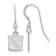 Rhodium Over Sterling Silver NHL New York Rangers LogoArt Dangle Earrings