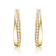 CZ Pave Hoop Earrings In 14K Gold Over Brass