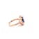 Tanzanite 10x8mm Oval and White Zircon Rhodium Over Sterling Silver Ring