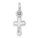 Rhodium Over Sterling Silver Child's February Purple Preciosca Crystal
Cross Pendant