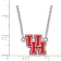 Rhodium Over Sterling Silver LogoArt University of Houston Small Enamel
Pendant Necklace