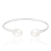 7.5-8mm White Cultured Freshwater Pearl Silver  Bracelet