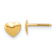 14k Yellow Gold Children's Heart Stud Earrings