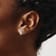 Rhodium Over 14K White Gold Polished and Textured Pineapple Stud Earrings