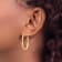 14k Yellow Gold 3mm Oval Hoop Earrings
