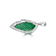 46.63 Ctw Carved Emerald 1.21 Ctw White Diamond Pendant in 18K WG