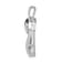Rhodium Over 14k White Gold Blue and White Diamond Heart Pendant