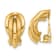 14k Yellow Gold Polished and Satin Omega Clip Non-pierced Earrings