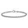 Rhodium Over Sterling Silver 3.0mm Wheat 7.5 Inch Bracelet