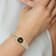 Ladies Charles Hubert IP-plated Two-tone 26mm Black Dial Watch