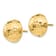 14k Yellow Gold 15mm Hammered Half Ball Stud Earrings