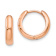 14k Rose Gold 7/16" Polished Hinged Hoop Earrings