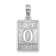 Rhodium Over Sterling Silver Polished 0 Mile Marker Key West Pendant