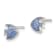 Rhodium Over Sterling Silver Blue Enamel Fish Childs Post Earrings