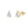 White Cubic Zirconia 14k Yellow Gold Studs With Velvet Gift Box 2.00ctw