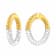 14K Yellow Gold Over Brass Acrylic XL Clear Chunky Rope Hoop Earrings