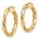 14k Yellow Gold 1 1/8" Polished Twisted Hoop Earrings