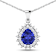 3.25ctw 14K White Gold Tanzanite and White Diamond Pendant with 18 inch
Cable Chain