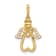 14K Yellow Gold Polished Cubic Zirconia Angel Pendant