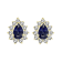 0.70ctw Sapphire and Diamond Earrings in 14k Yellow Gold