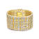 CZ Mesh Link Bracelet In 14K Gold Over Brass