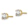 White Lab-Grown Diamond 14k Yellow Gold G-H SI 4-Prong Stud Earrings 0.74ctw