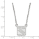 Rhodium Over Sterling Silver NHL LogoArt New York Rangers Small Necklace