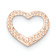 14k Rose Gold Polished Heart Chain Slide Pendant