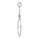 Rhodium Over 14K White Gold Filigree Charm Holder