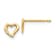 14k Yellow Gold Children's 5mm Heart Stud Earrings
