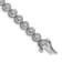 Rhodium Over 14k White Gold Diamond Circle Link Bracelet