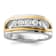 14K Yellow and White Gold Lab Grown Diamond SI1/SI2, G H I, Men's Ring