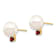 14K Yellow Gold 8-8.5mm White Round Freshwater Cultured Pearl Garnet
Post Earrings