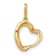 14K Yellow Gold Polished Cubic Zirconia Fancy Open Heart Pendant