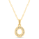 White Diamond Accent 10k Yellow Gold O Initial Pendant With 18” Rope Chain