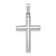 Rhodium Over 14k White Gold Brushed and Polished Latin Cross Pendant