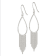 Sterling Silver Polished Teardrop and Beaded Chain Dangle Earrings