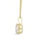 White Cubic Zirconia 14k Yellow Gold Pendant With Chain 2.00ctw
