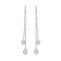 White Diamond Accent Rhodium Over Sterling Silver Linear Dangle Earrings