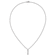 Rhodium Over Sterling Silver Polished Cubic Zirconia Bar Necklace
