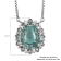 Sterling Silver Mixed Grandidierite and White Zircon Necklace 2.76ctw
