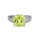 Green And White Cubic Zirconia Platinum Over Silver August Birthstone
Ring 6.98ctw