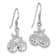 Rhodium Over Sterling Silver Starfish, Sand Dollar and Shell Dangle Earrings