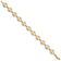 14k Yellow Gold Polished Peace Sign Link Bracelet