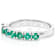 Emerald Band Ring In Sterling Silver 0.65ctw
