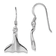 Rhodium Over Sterling Silver Polished Whale Tail Dangle Earrings