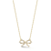Rachel Zoe CZ Glitzy Bow Pendant Necklace in 14K Gold Over Sterling Silver