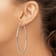 Rhodium Over 14k White Gold Polished 2 9/16" Tube Hoop Earrings
